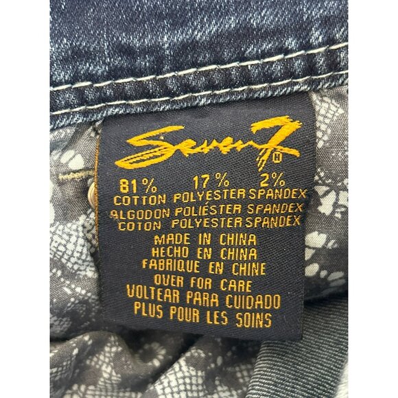 Vintage Y2K Style Seven7 Women's Denim Capri Jeans Size 10 On Trend Summer - Picture 6 of 6
